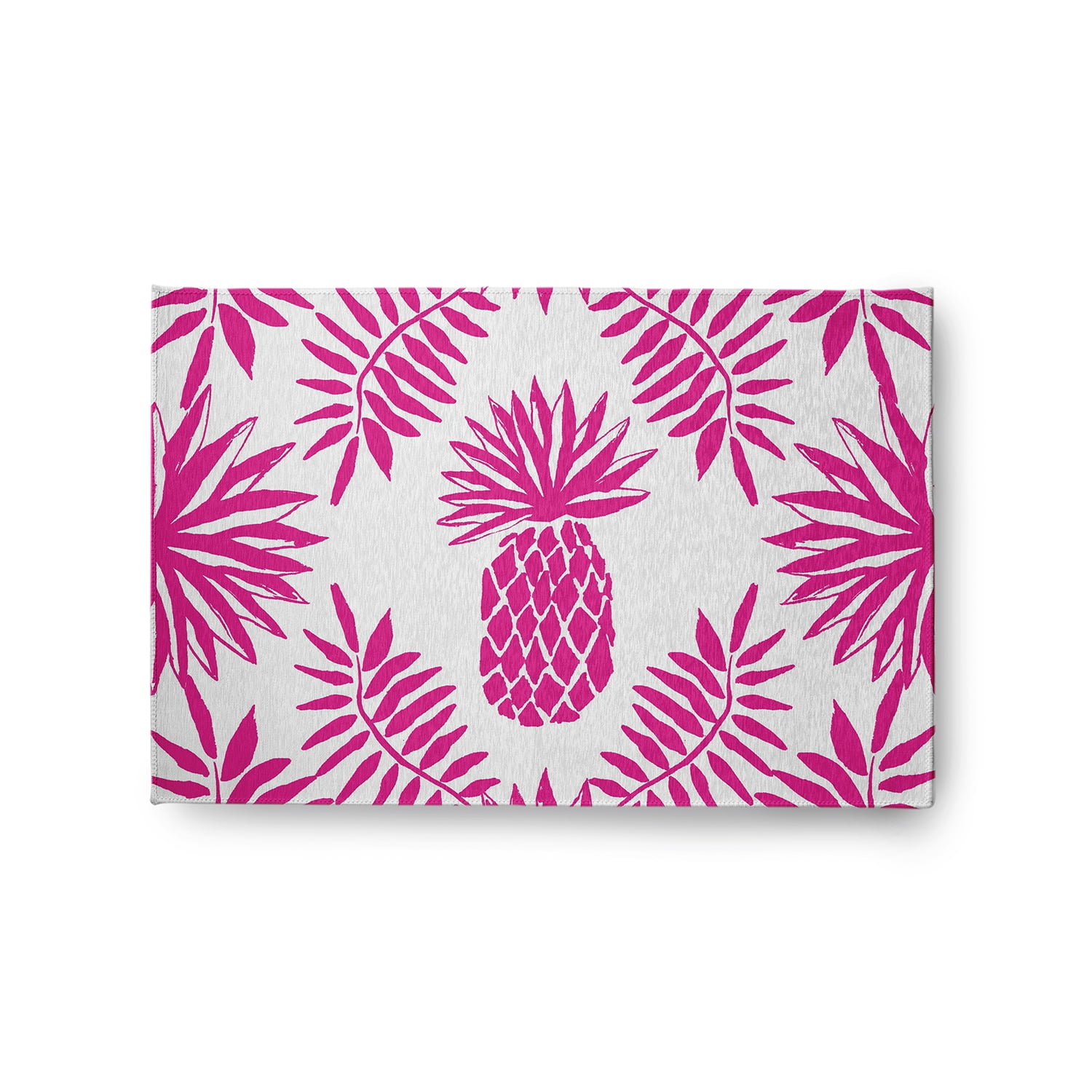 Simply Daisy 2' x 3' Orchid Pineapple Leaves Spring Chenille Indoor/Outdoor Rug
