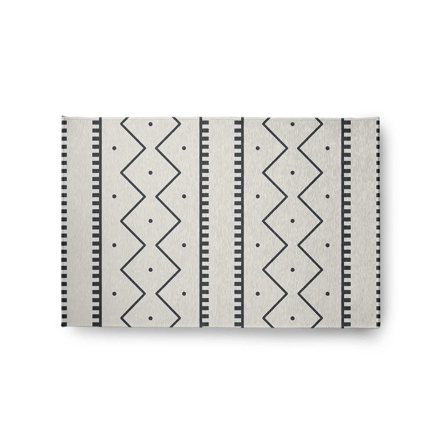 Simply Daisy 2' x 3' Pepper Mudcloth Spring Chenille Indoor/Outdoor Rug