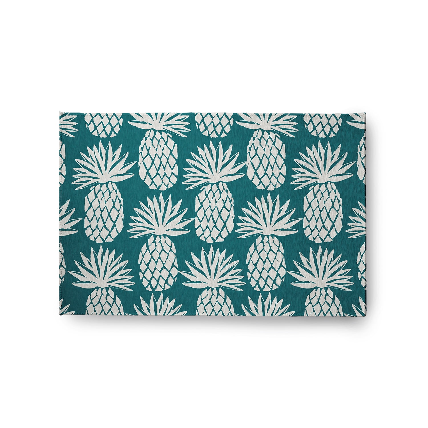 Simply Daisy 2' x 3' Pineapple Pattern Chenille Rug, Ocean Teal