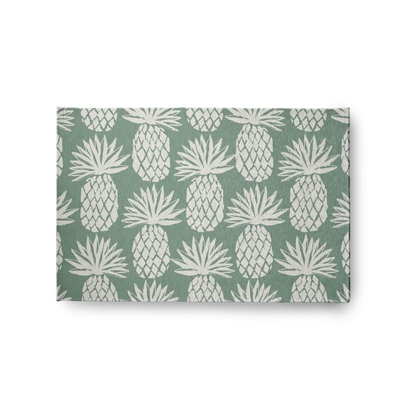 Simply Daisy 2' x 3' Pineapple Pattern Chenille Rug, Sage