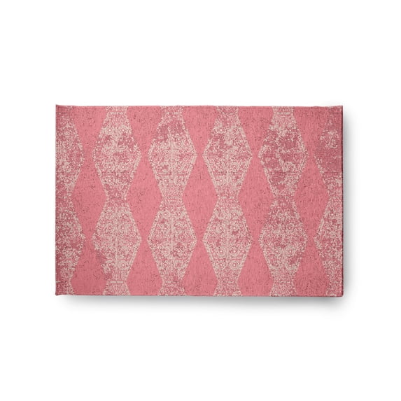 Simply Daisy 2' x 3' Pink Pyramid Stripe Chenille Indoor/Outdoor Rug