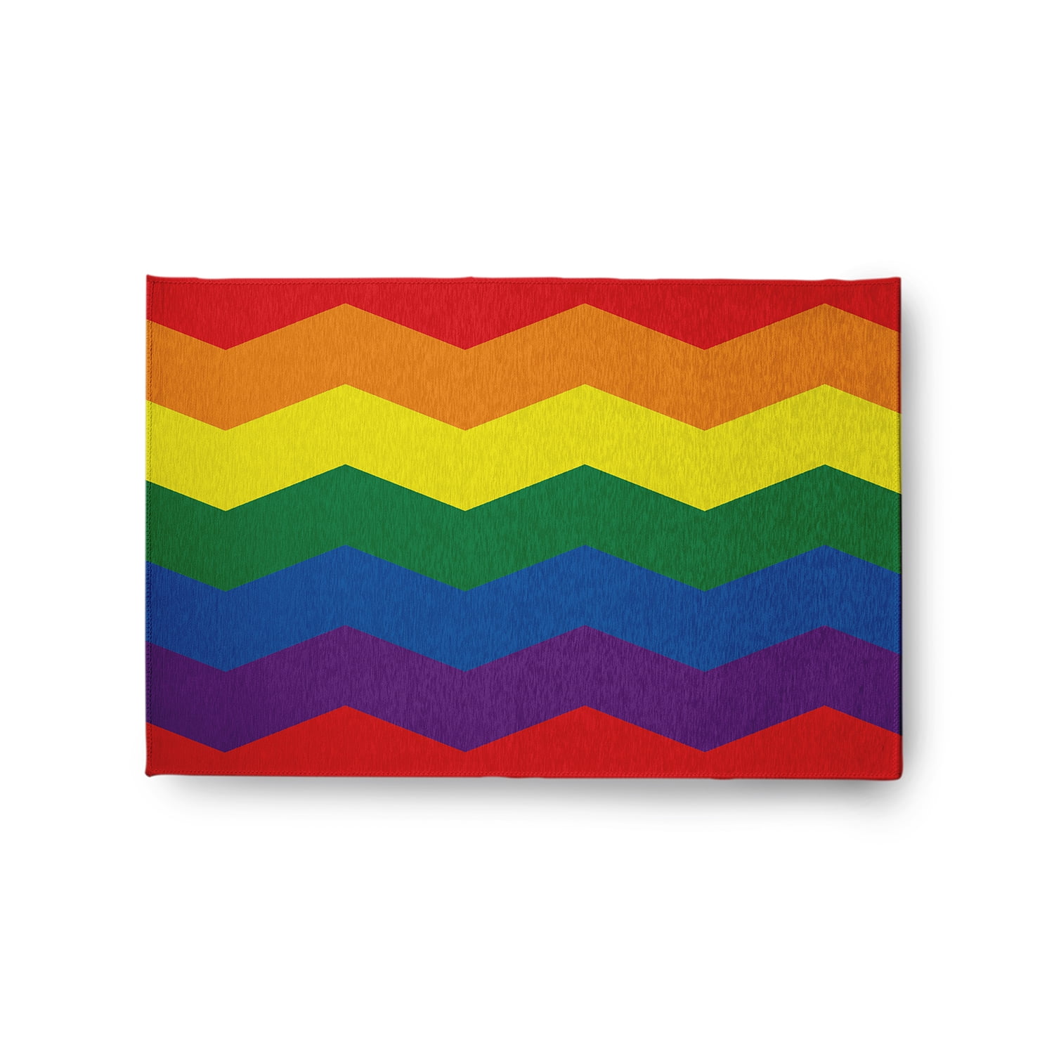 Simply Daisy 2' x 3' Pride Chevron Pride Chevron Chenille Indoor/Outdoor Rug