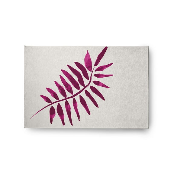 Simply Daisy 2' x 3' Purple Frond 2 Spring Chenille Rug