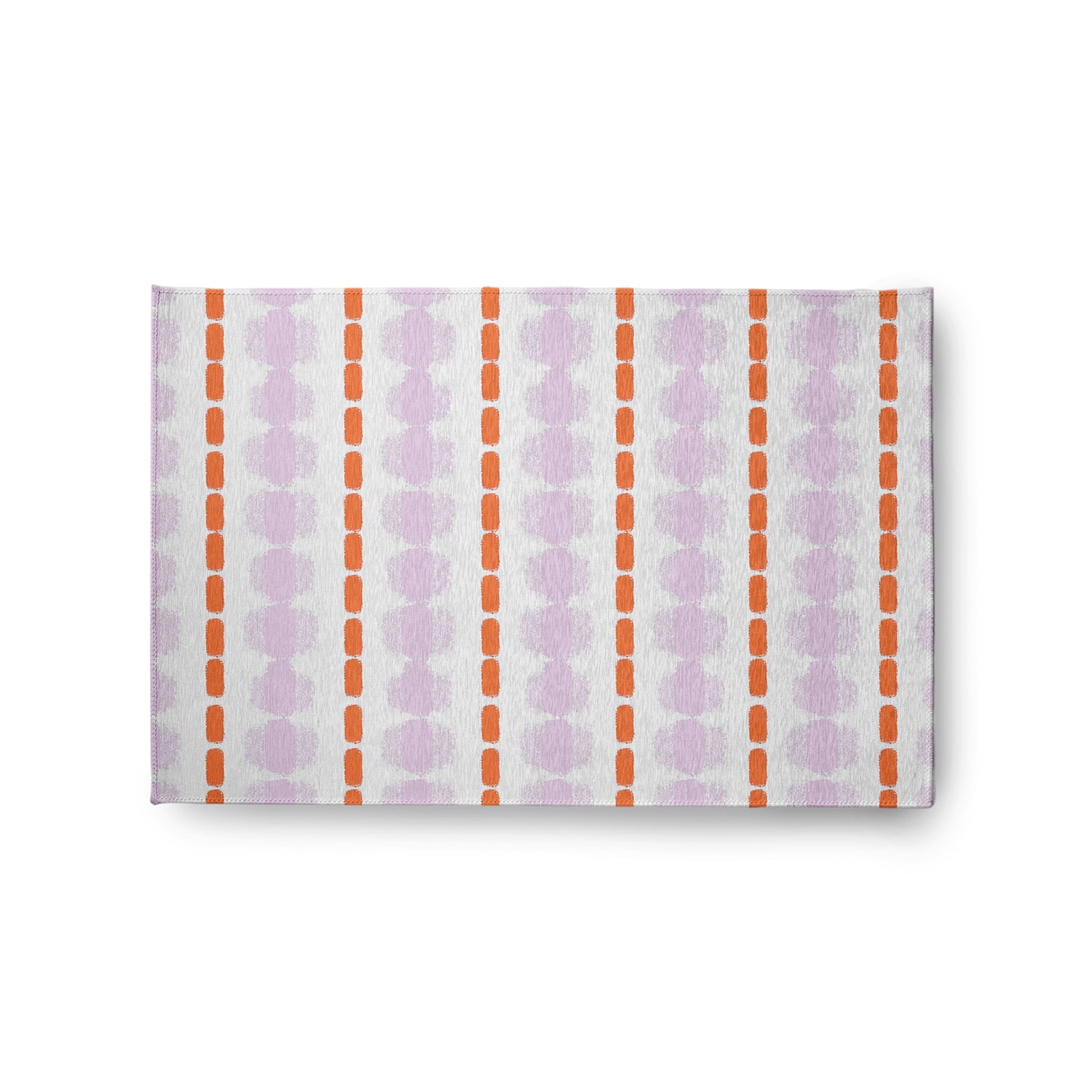 Simply Daisy 2' x 3' Purple-Orange Watercolor Stripe Spring Chenille Rug