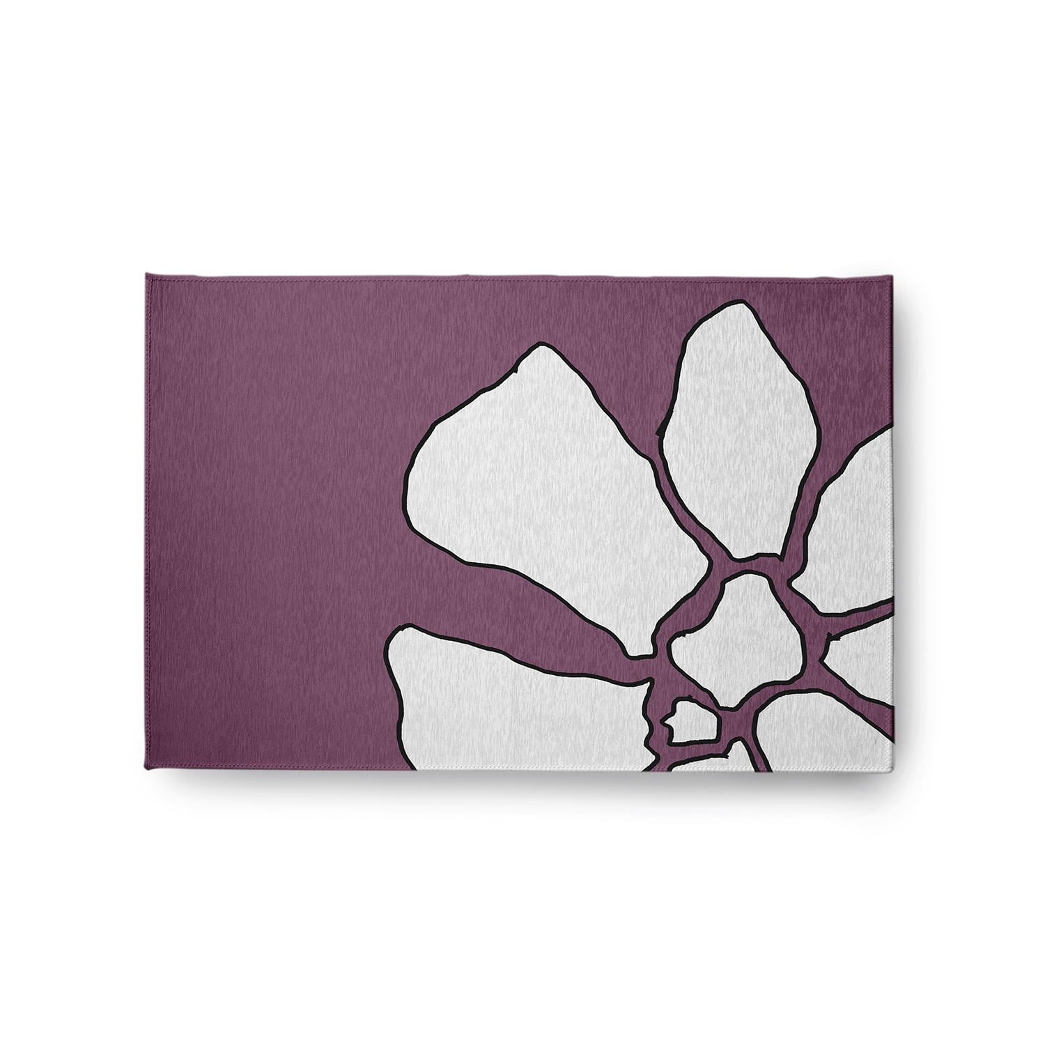 Simply Daisy 2' x 3' Purple Petal Lines Spring Chenille Rug