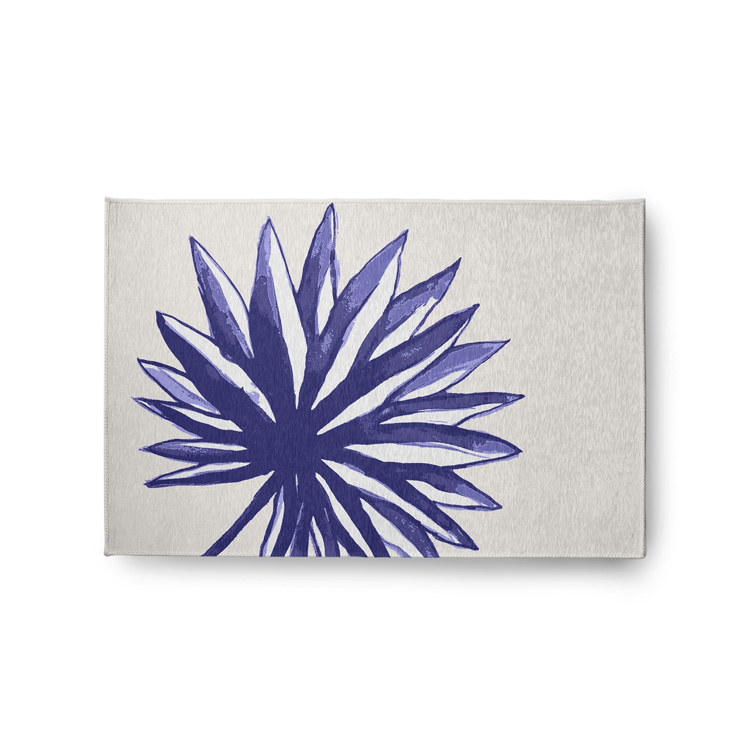 Simply Daisy 2' x 3' Purple Spiky Flower Spring Chenille Indoor/Outdoor Rug