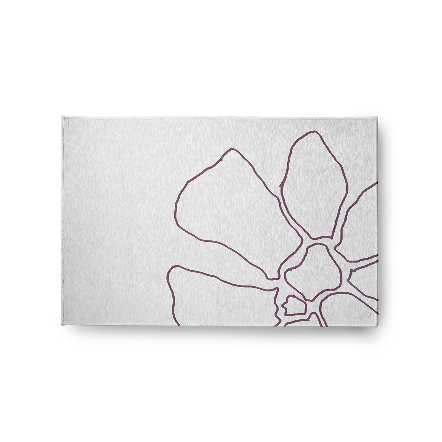 Simply Daisy 2' x 3' Purple/White Petal Lines Spring Chenille Rug