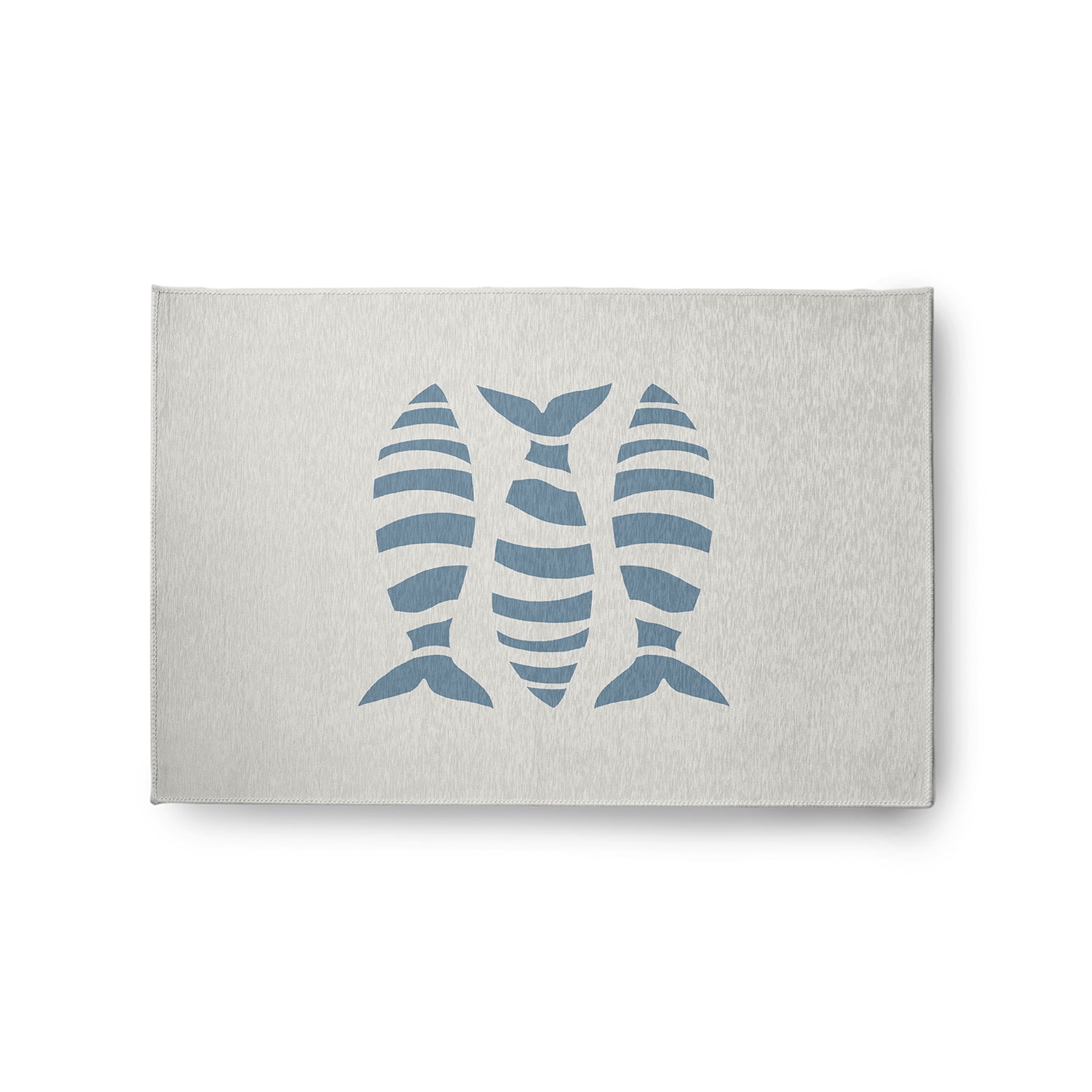 Simply Daisy 2' x 3' Puzzle Fish Nautical Chenille Rug, Dusty Smoke