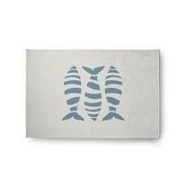 Simply Daisy 2' x 3' Puzzle Fish Nautical Chenille Rug, Dusty Smoke