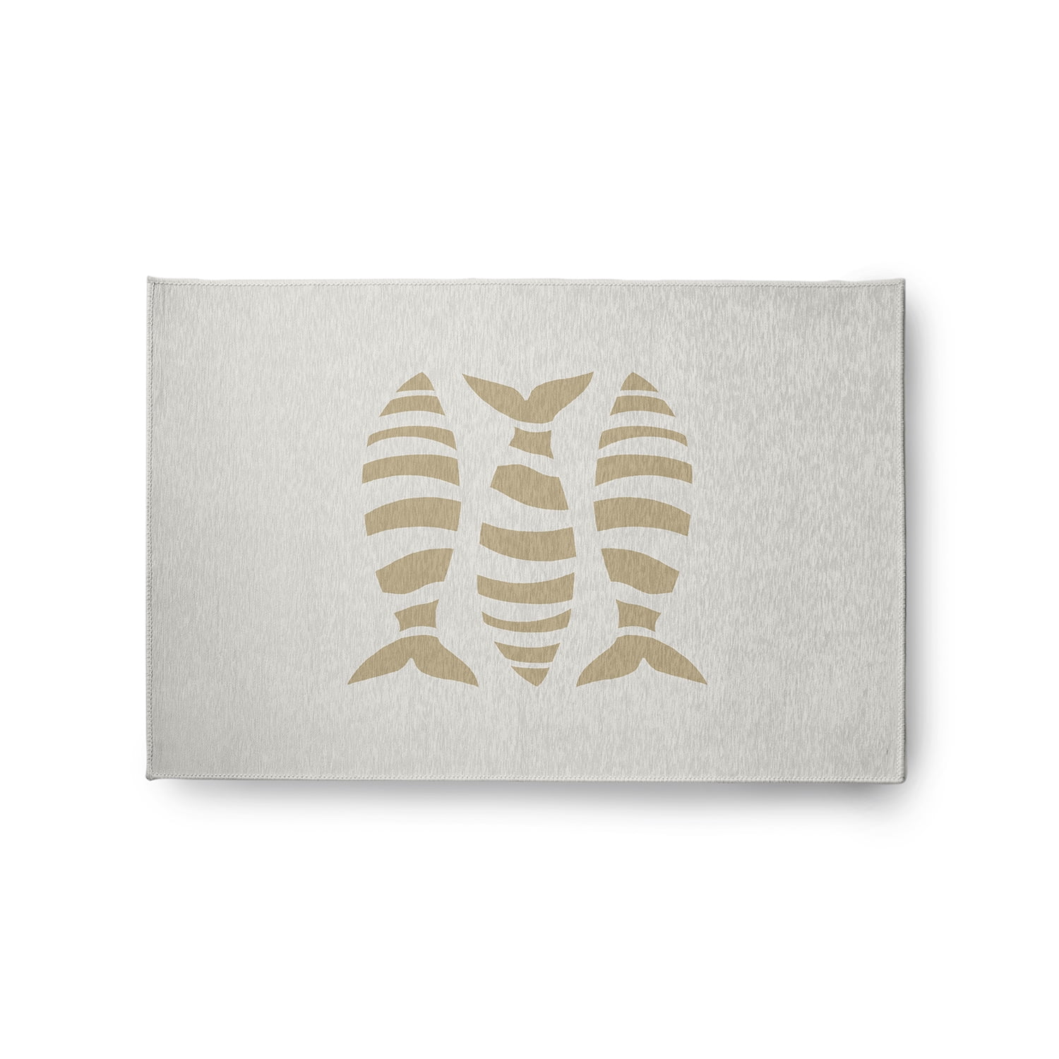 Simply Daisy 2' x 3' Puzzle Fish Nautical Chenille Rug, Taupe