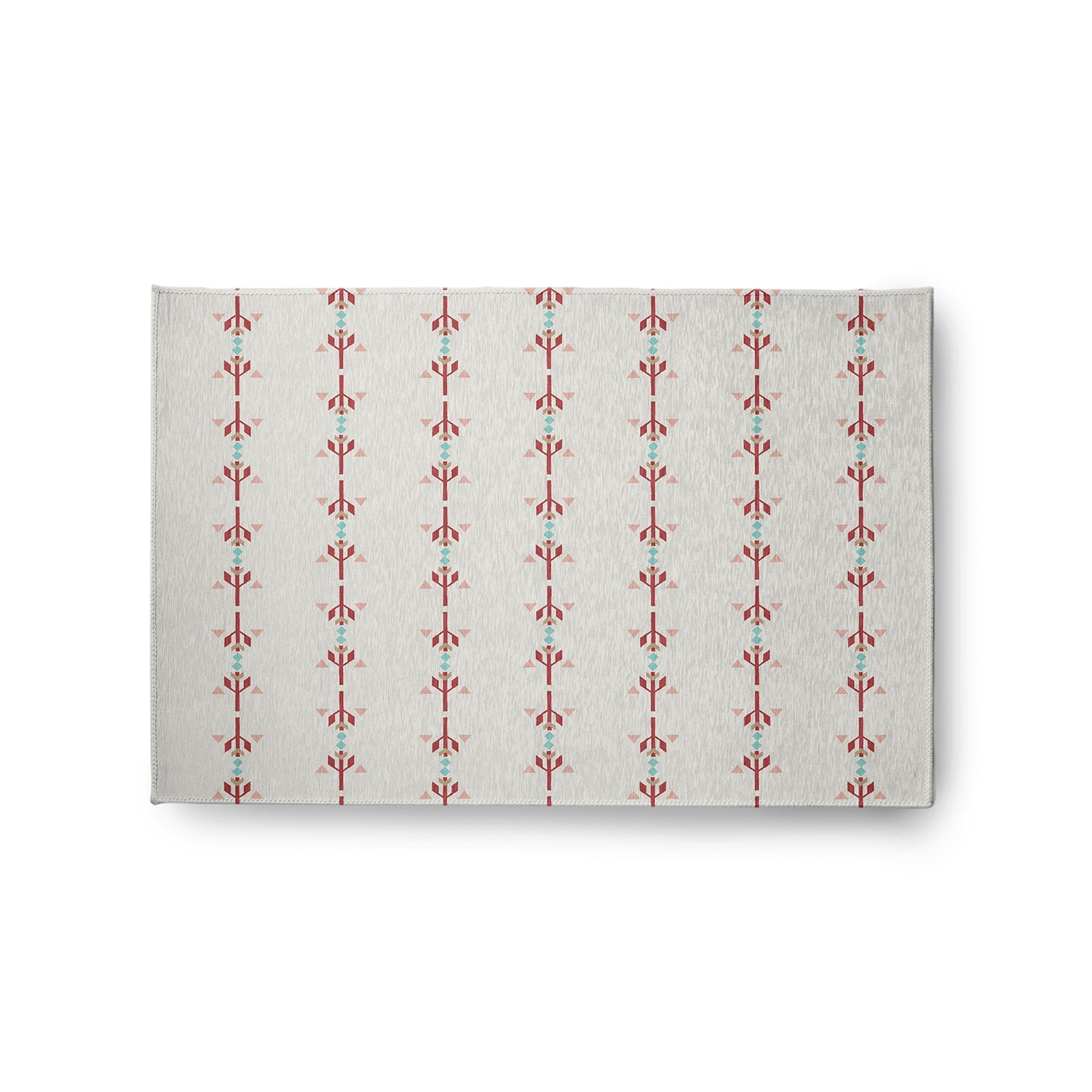 Simply Daisy 2' x 3' Red Jodhpur Stripe Spring Chenille Indoor/Outdoor Rug