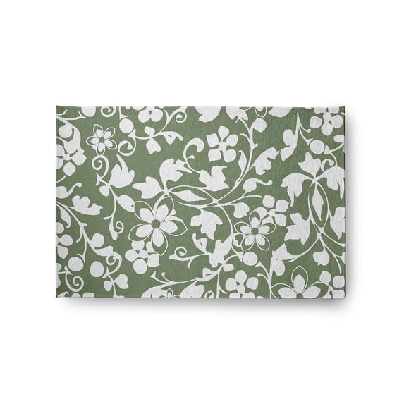 Simply Daisy 2' x 3' Sage Evelyn Spring Chenille Rug