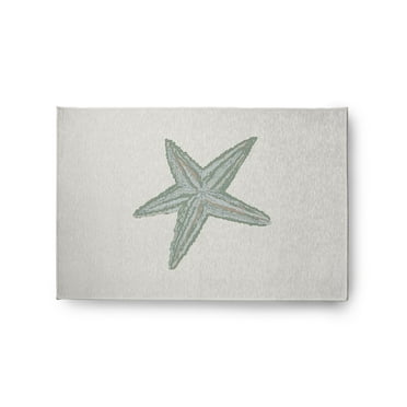Simply Daisy 2' x 3' Starfish Nautical Chenille Rug, Sage