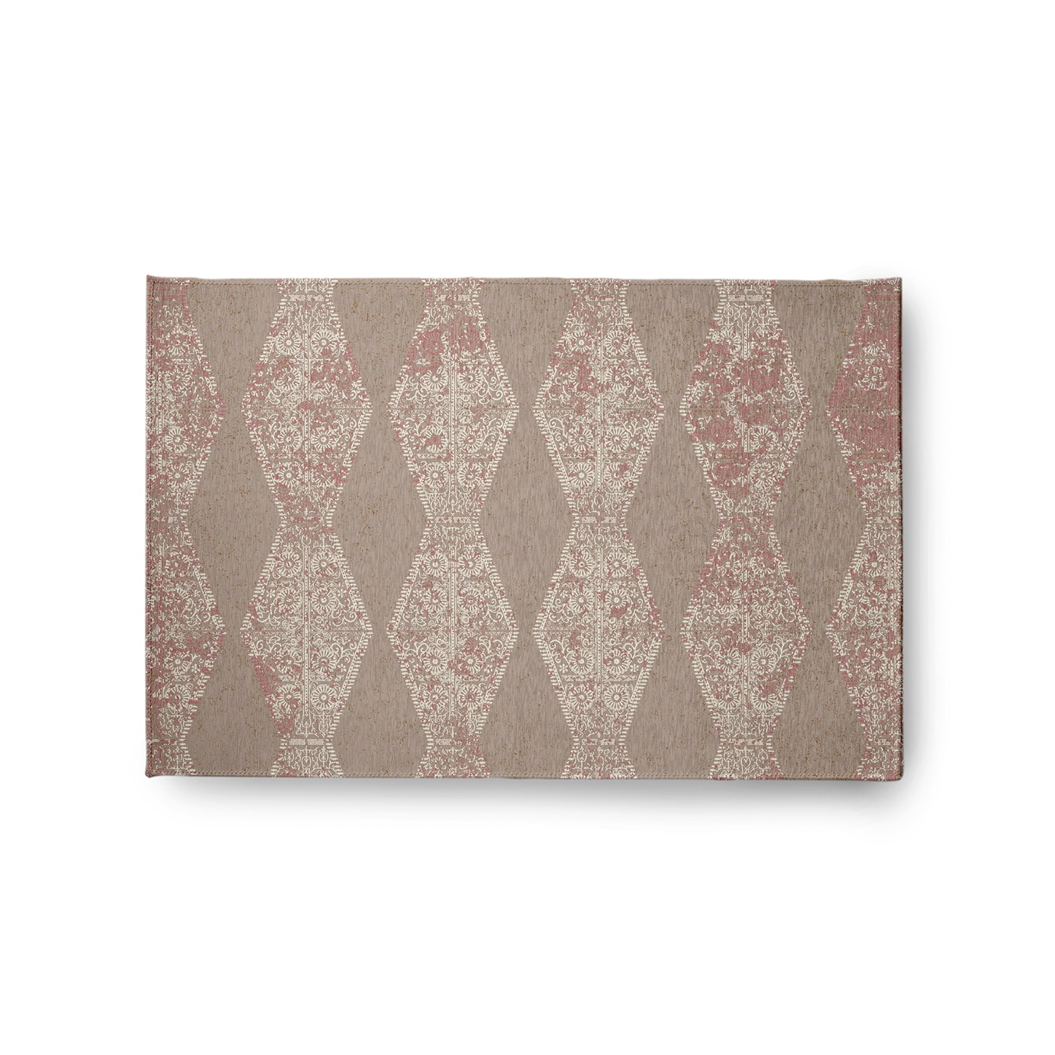 Simply Daisy 2' x 3' Tan Pyramid Stripe Chenille Indoor/Outdoor Rug