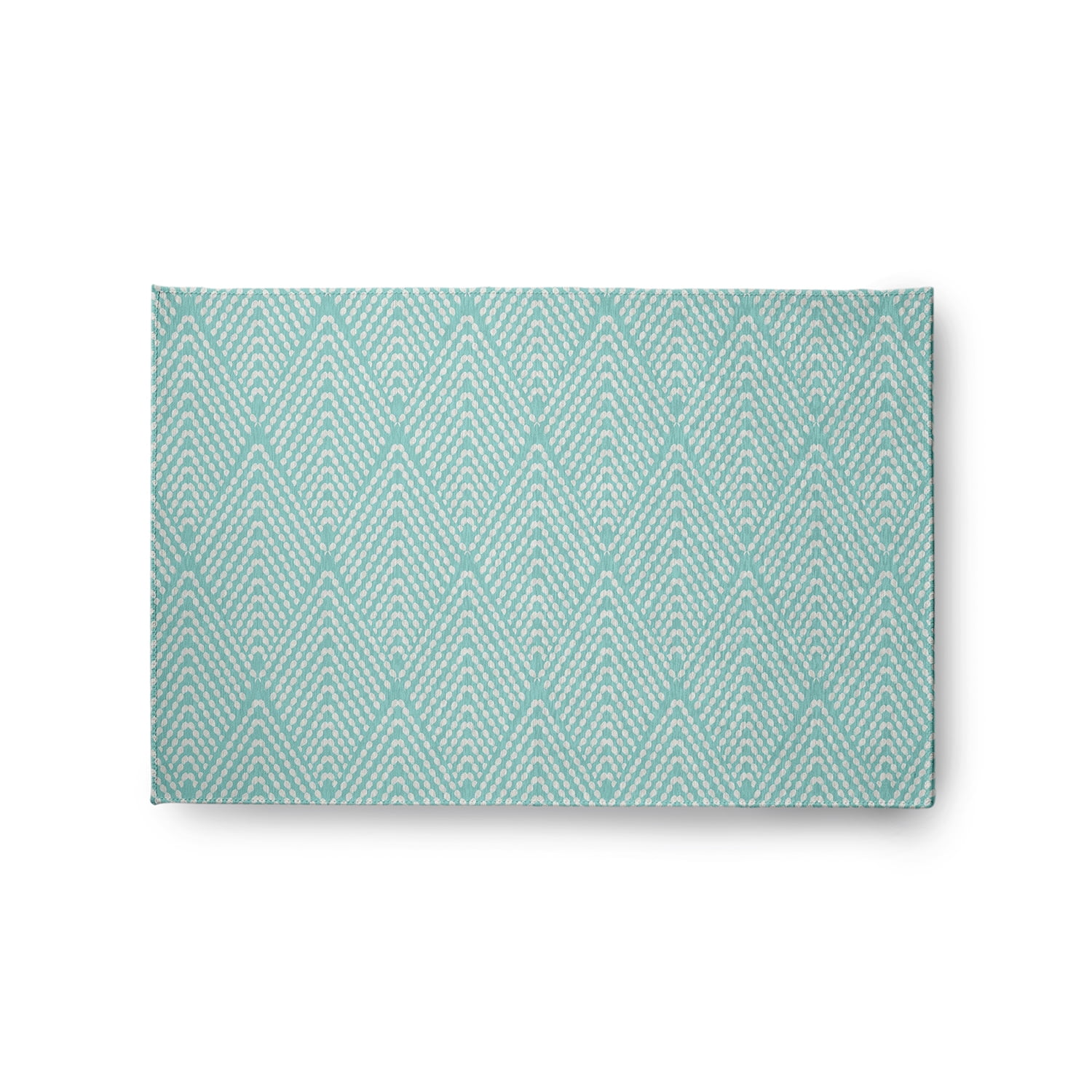 Simply Daisy 2' x 3' Wave Top Blue Lifeflor Diamond Spring Chenille Indoor/Outdoor Rug