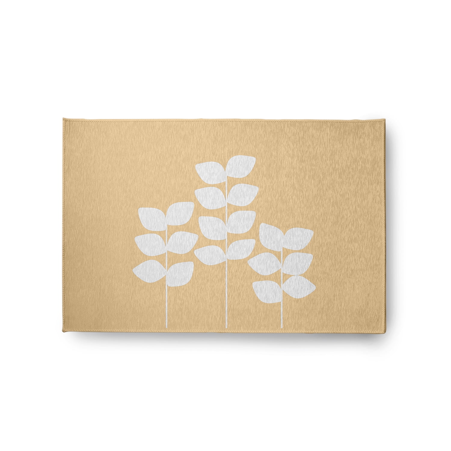 Simply Daisy 2' x 3' Yellow Simple Stems Spring Chenille Indoor/Outdoor Rug