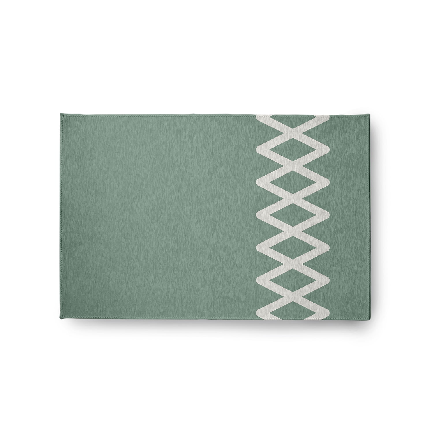 Simply Daisy 2' x 3' Zipper Stripe Chenille Rug, Sage