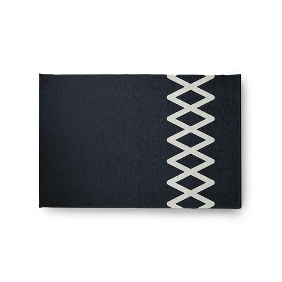 Simply Daisy 2' x 3' Zipper Stripe Chenille Rug, Shark Blue