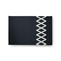 Simply Daisy 2' x 3' Zipper Stripe Chenille Rug, Shark Blue