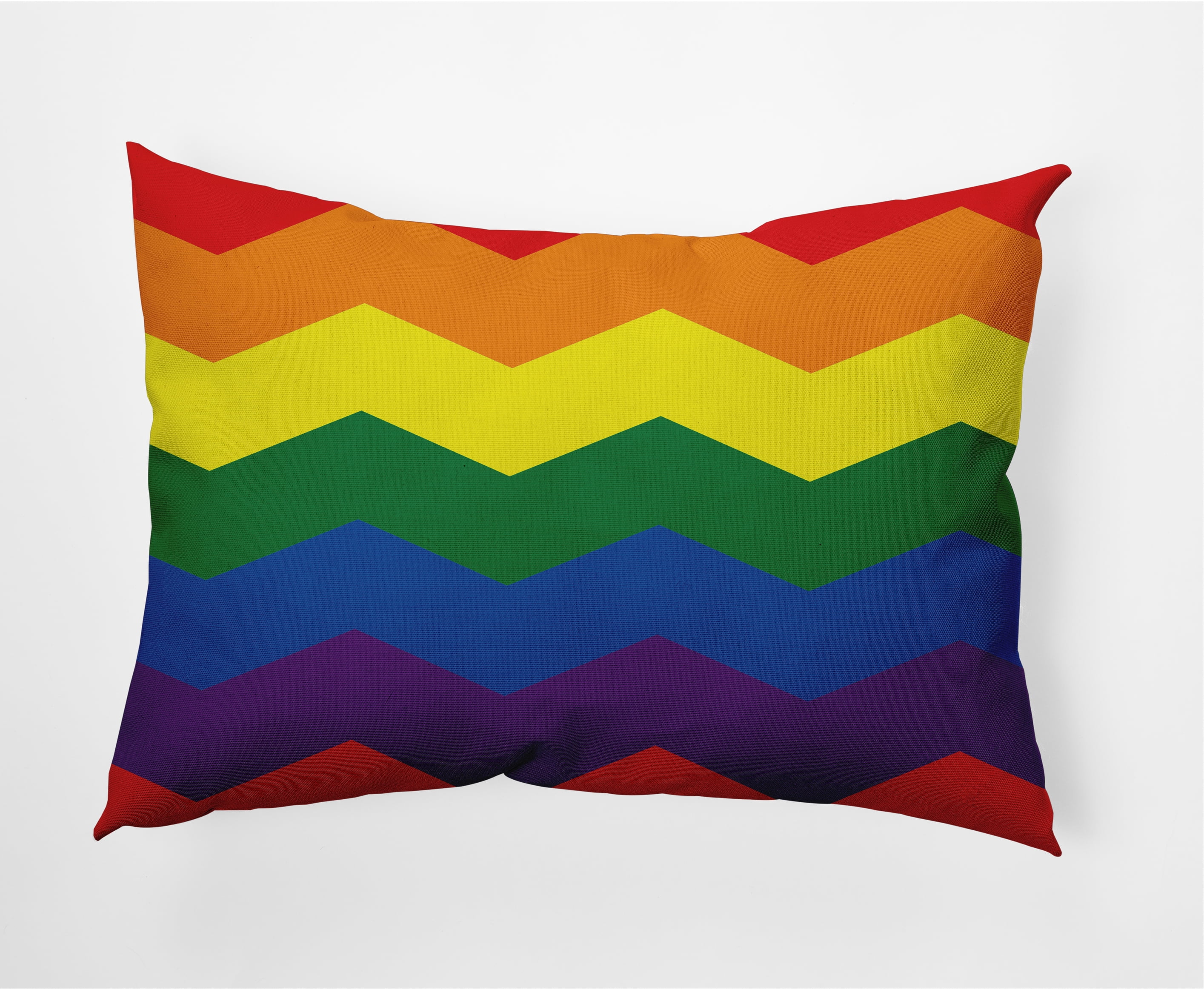 Simply Daisy 20 in x 14 in Contemporary Multi-color Chevron Polyester Decorative Lumbar Pillow