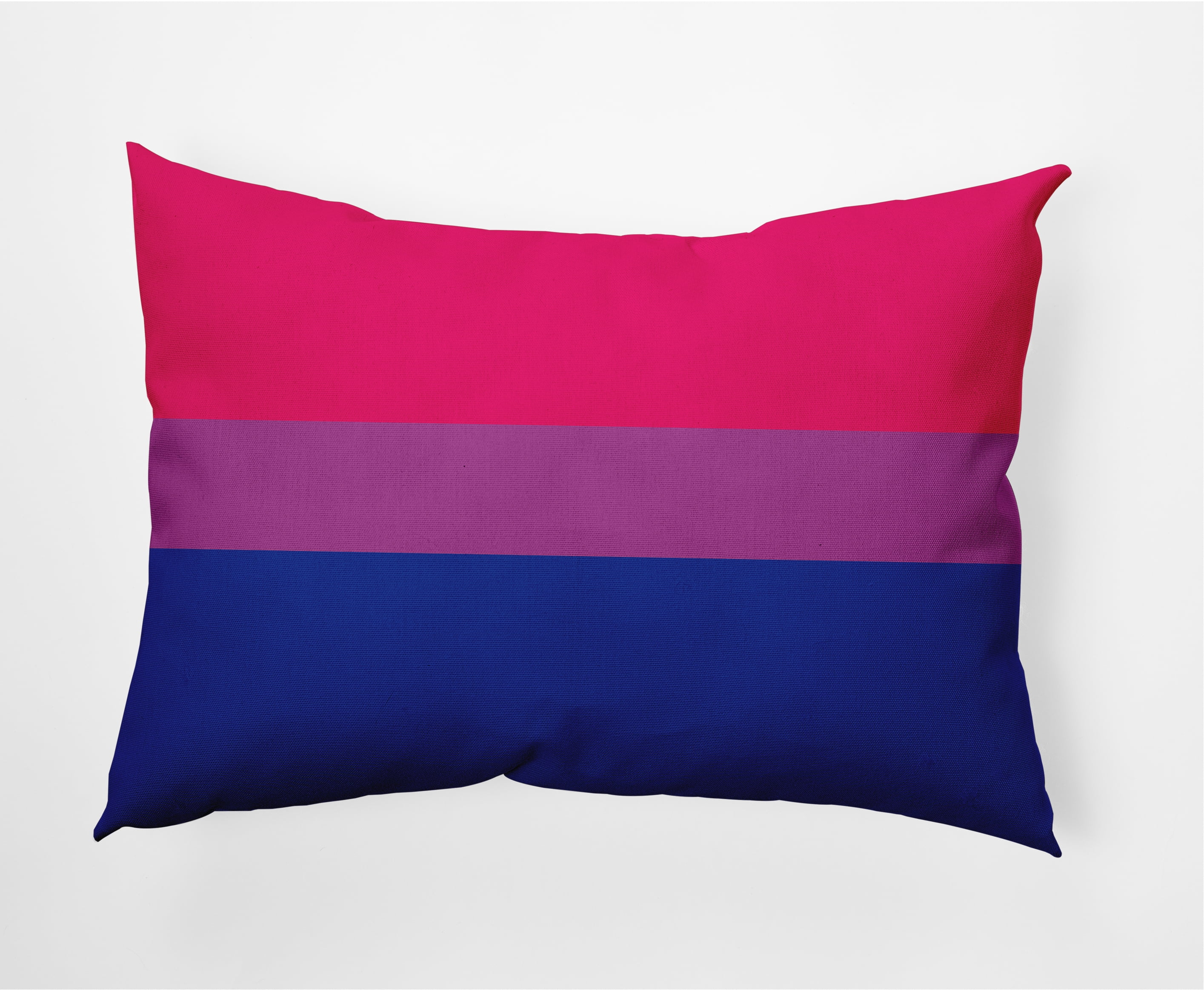 Simply Daisy 20 in x 14 in Contemporary Pink, Purple and Blue Stripes Polyester Decorative Lumbar Pillow