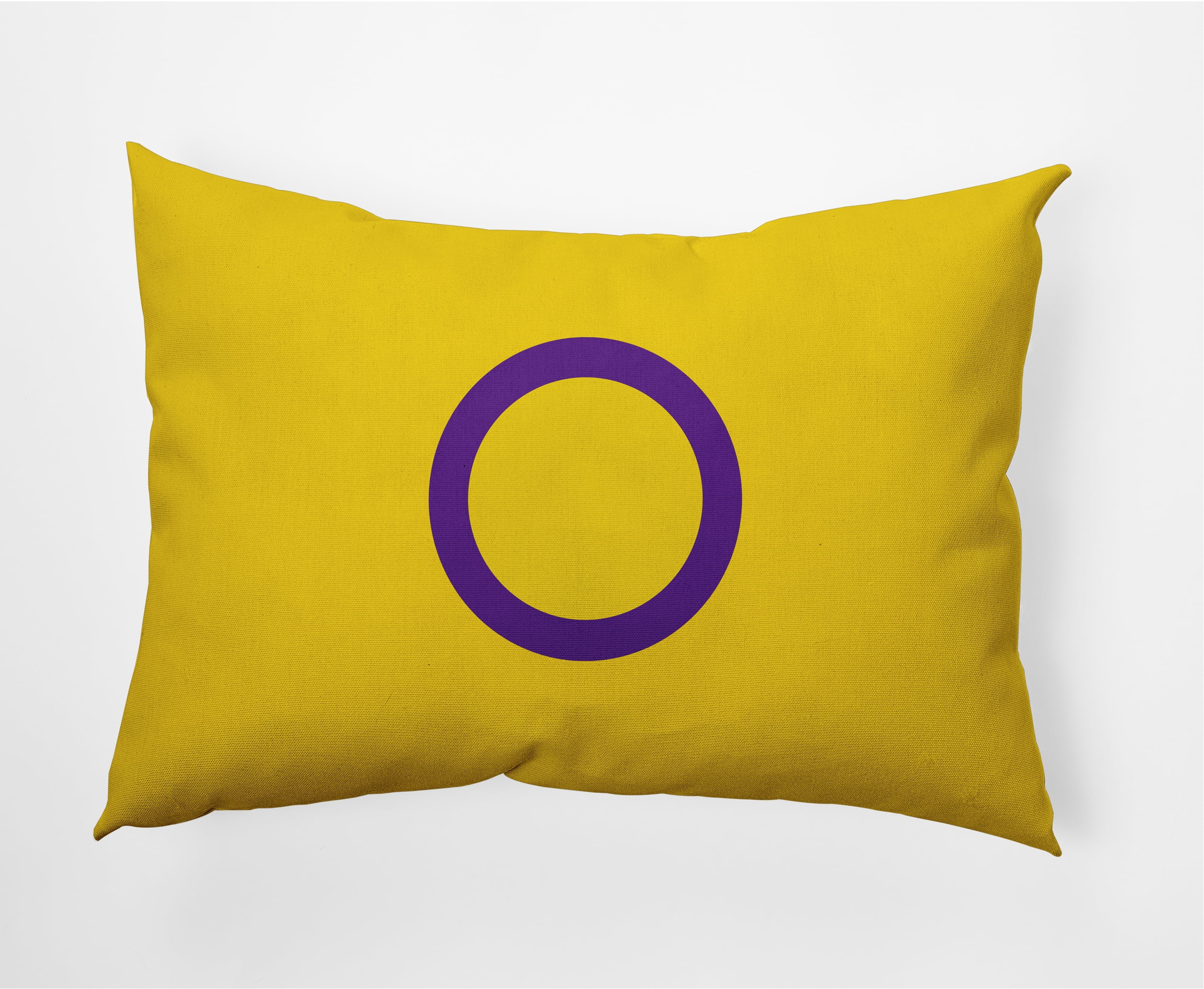 Simply Daisy 20 in x 14 in Contemporary Yellow and Purple Graphic Prints Polyester Decorative Lumbar Pillow