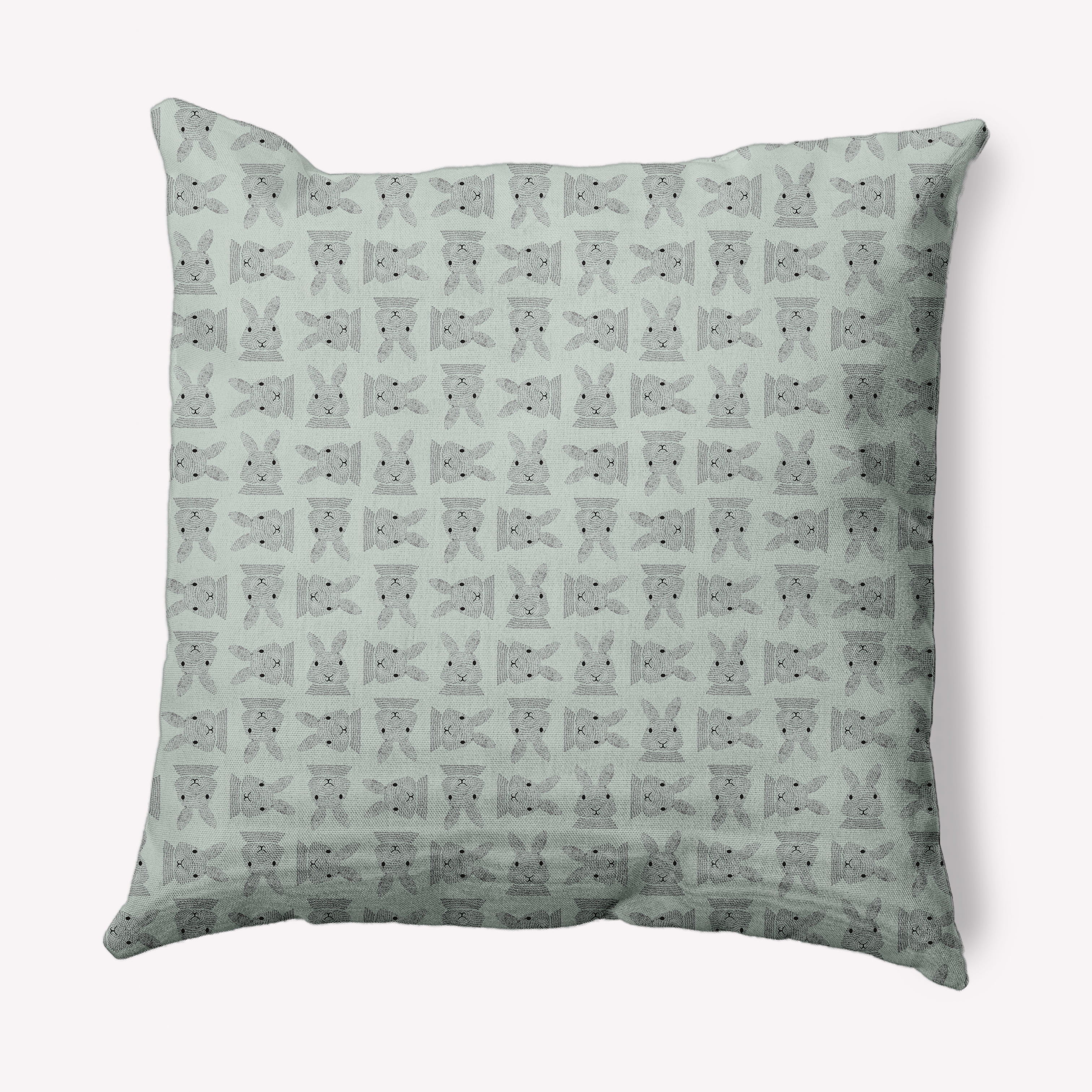 Simply Daisy 20 in x 20 in Green Animal Print Easter Polyester Throw Pillow
