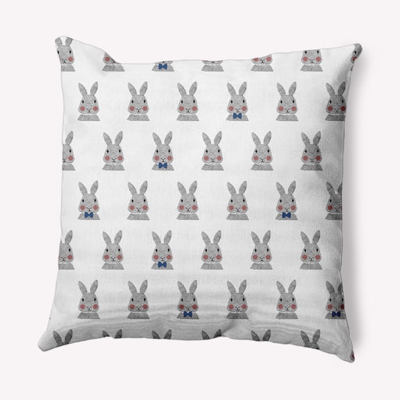 Simply Daisy 20 in x 20 in Multi-color Animal Print Easter Polyester Throw Pillow