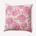 thumbnail image 1 of Simply Daisy 20 in x 20 in Vintage Pink Floral Polyester Throw Pillow, 1 of 3
