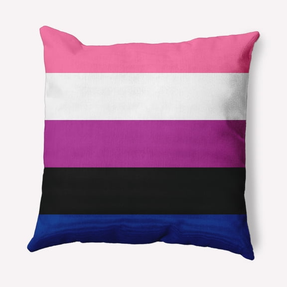 Simply Daisy 20 inch Genderfluid Flag Decorative Throw Pillow