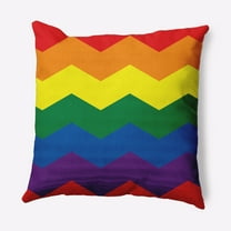 Simply Daisy 20 inch Pride Chevron Outdoor Throw Pillow