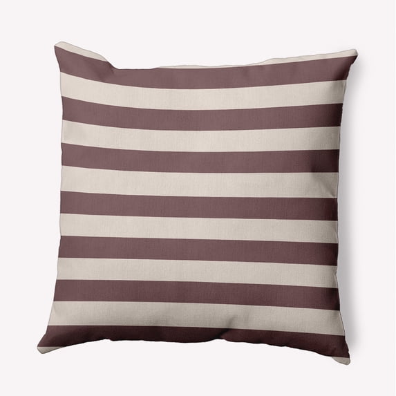 Simply Daisy 20-inch Square Stripes Polyester Indoor Pillow, Red Qty 1