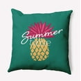 thumbnail image 1 of Simply Daisy 20-inch Square Summer Time Pineapple Poly Throw Pillow, Kelly Green Qty 1, 1 of 4
