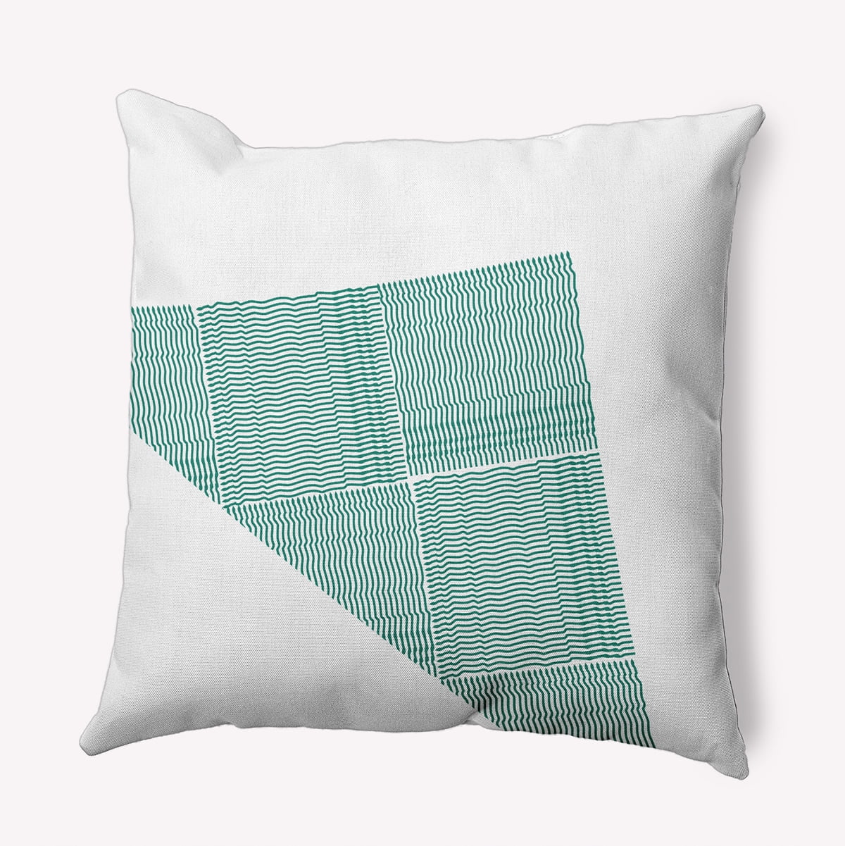 Simply Daisy 20-inch Square Triangles & Squares Polyester Indoor Pillow, Kelly Green Qty 1