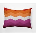 thumbnail image 1 of Simply Daisy 20" x 14" Contemporary Chevron Pride Day Polyester Decorative Lumbar Pillow, 1 of 2