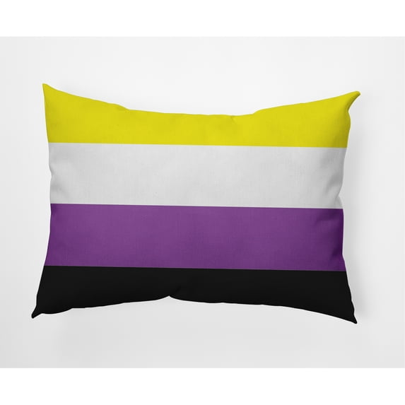 Simply Daisy 20" x 14" Contemporary Pride Day Polyester Decorative Lumbar Pillow