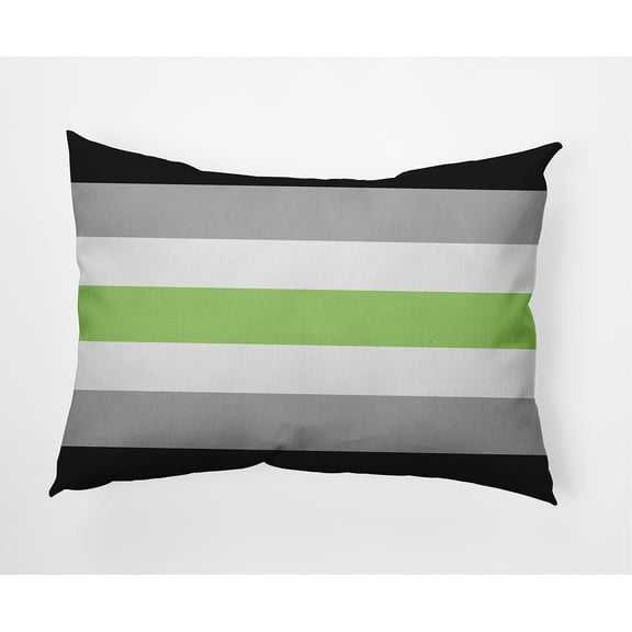 Simply Daisy 20" x 14" Contemporary Striped Pride Day Polyester Decorative Lumbar Pillow