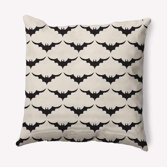 Simply Daisy 20" x 20" Bat Colony Decorative Throw Pillow, Cream