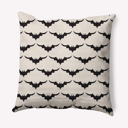 Simply Daisy 20" x 20" Bat Colony Indoor/Outdoor Polyester Throw Pillow, Cream