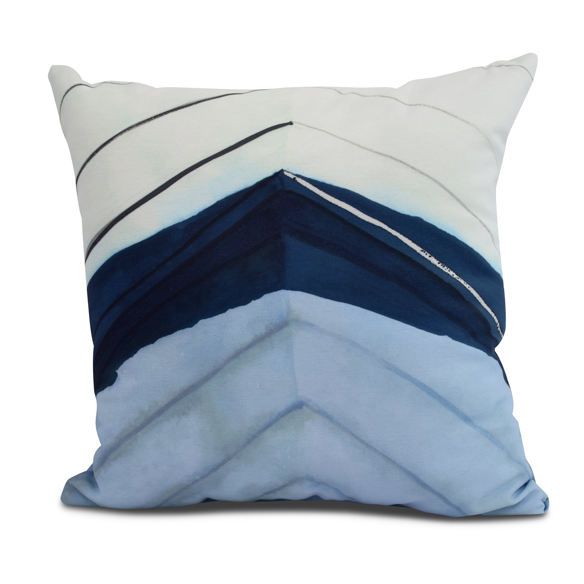 Simply Daisy, 20" x 20" Boat Bow Center, Geometric Print Outdoor Pillow, Blue