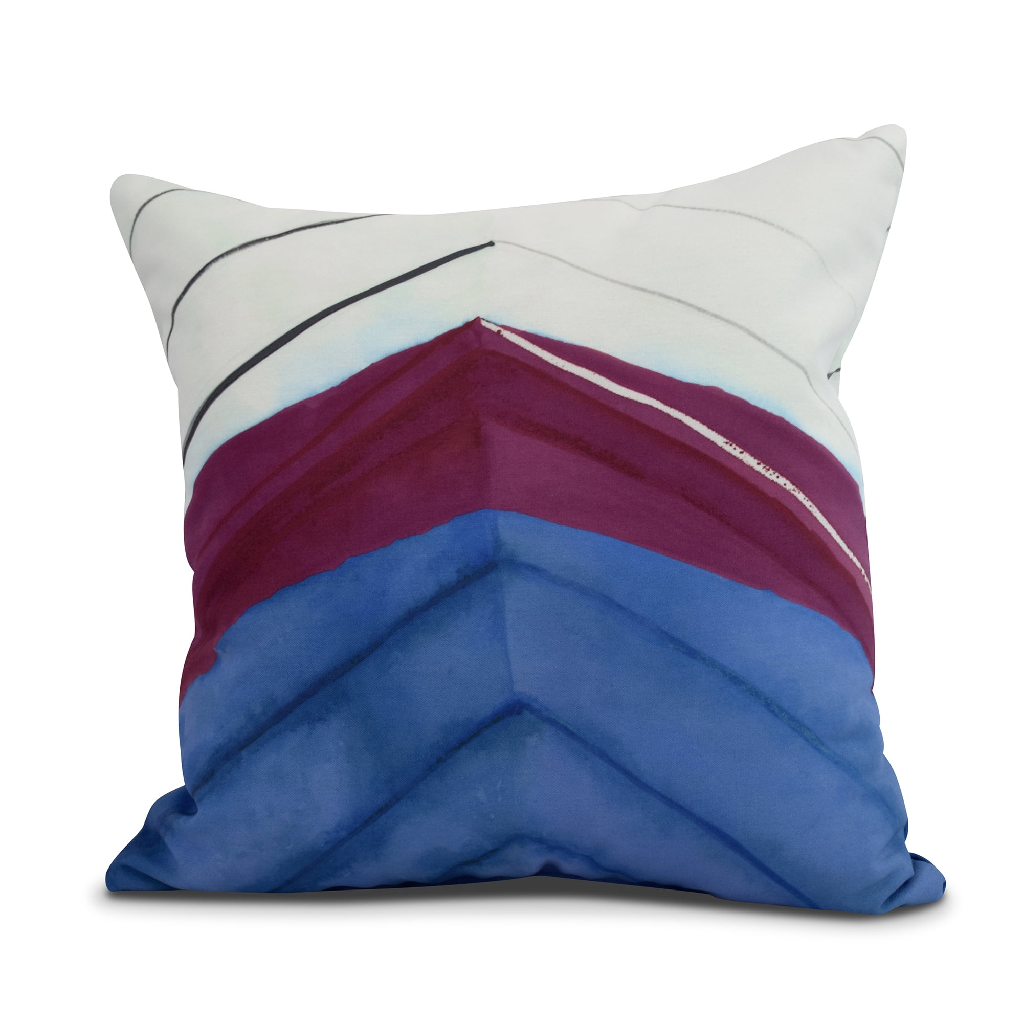 Simply Daisy, 20" x 20" Boat Bow Center, Geometric Print Outdoor Pillow, Royal Blue