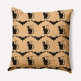 thumbnail image 1 of Simply Daisy 20" x 20" Cats and Bats Decorative Throw Pillow, Pale Gold, 1 of 4
