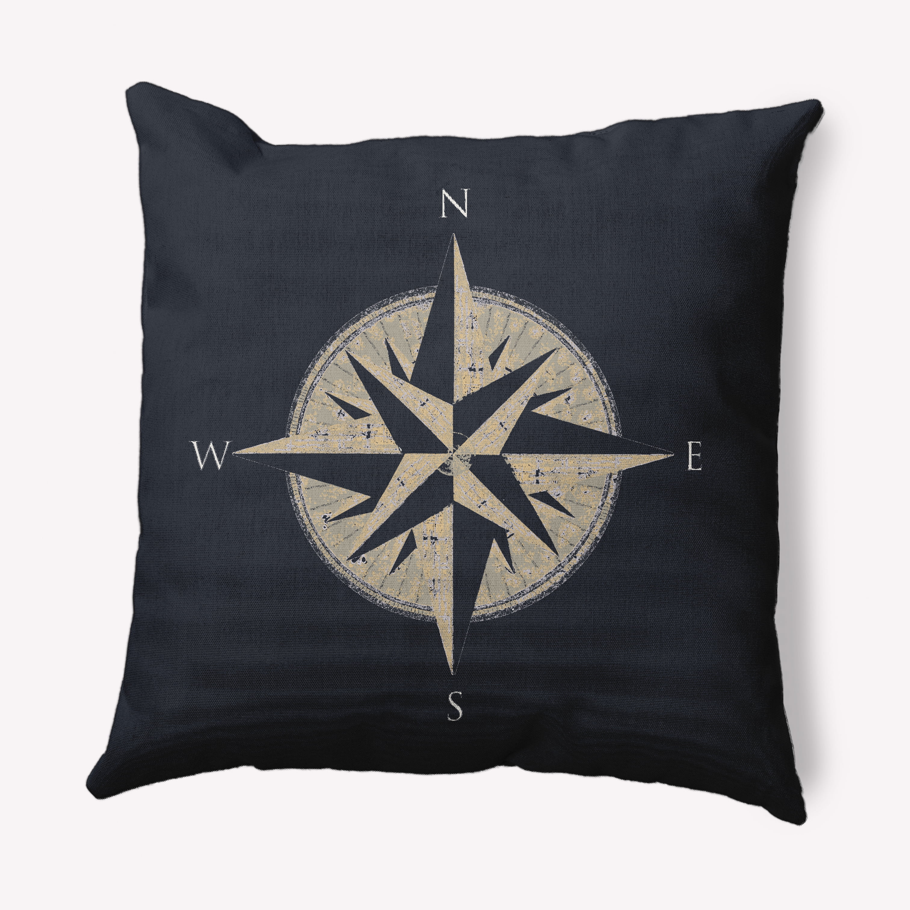 Simply Daisy 20" x 20" Compass Nautical Decorative Indoor Pillow