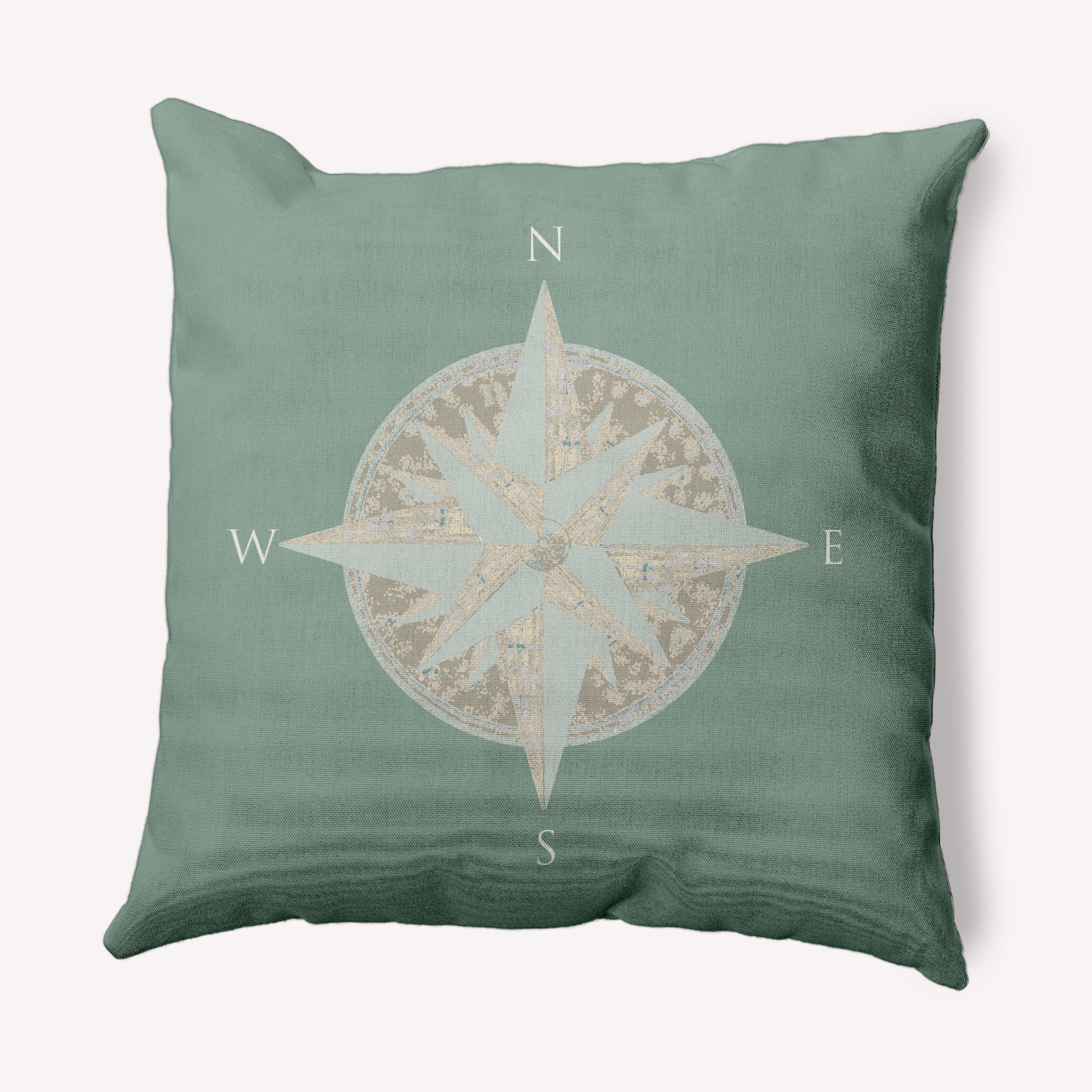 Simply Daisy 20" x 20" Compass Nautical Decorative Indoor Pillow