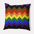 thumbnail image 1 of Simply Daisy 20" x 20" Contemporary Chevron Pride Day Polyester Throw Pillow, 1 of 3