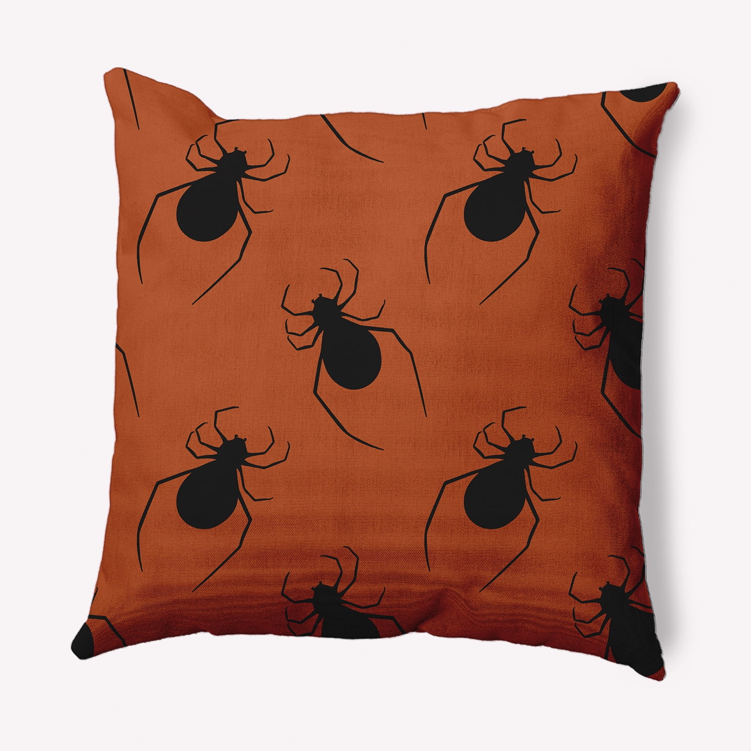 Simply Daisy 20" x 20" Crawling Spiders Indoor/Outdoor Polyester Throw Pillow, Sienna