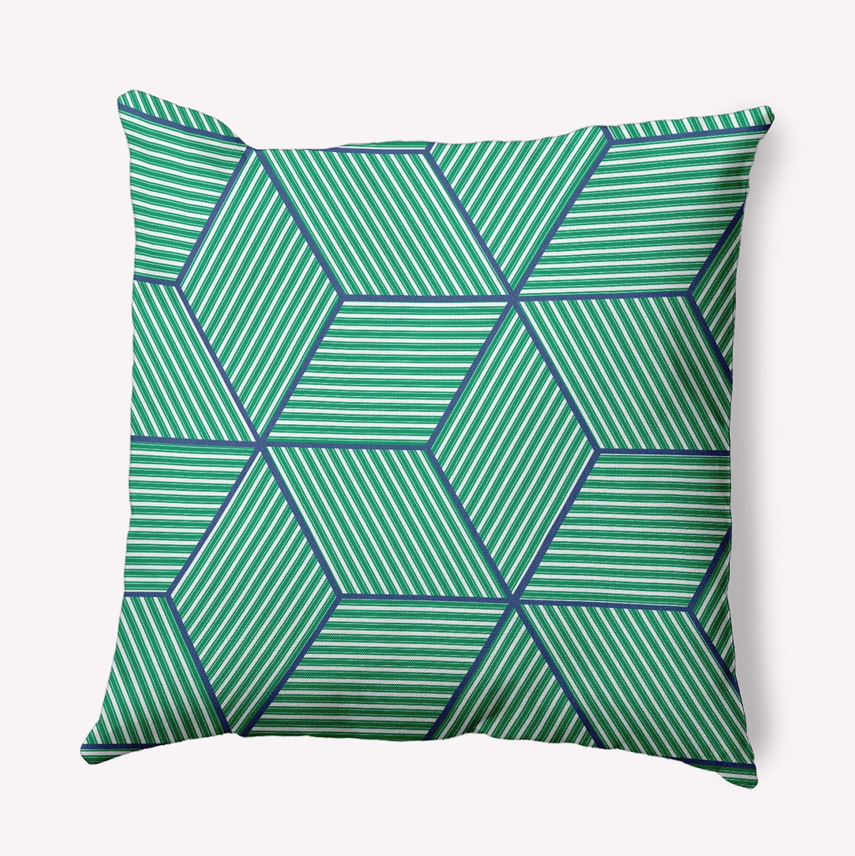 Simply Daisy 20" x 20" Cube Stack Indoor/Outdoor Throw Pillow, True Mint (1 count)