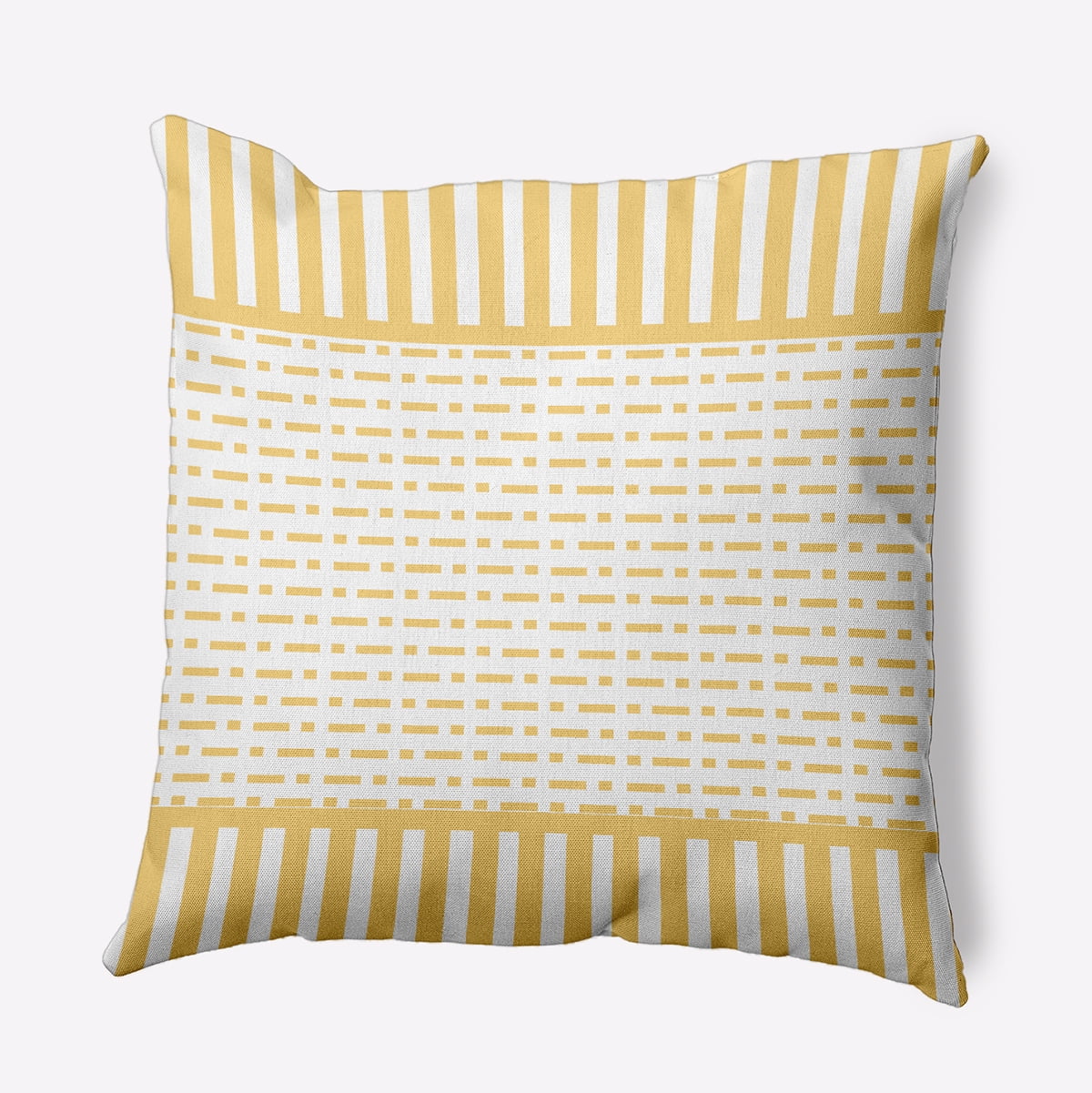 Simply Daisy 20" x 20" Dots and Dashes Decorative Throw Pillow, Daffodil (1 count)