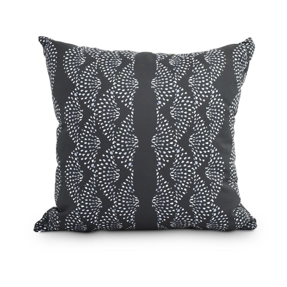 Simply Daisy, 20" x 20" Dotted Décor Black Stripe Print Decorative Outdoor Throw Pillow