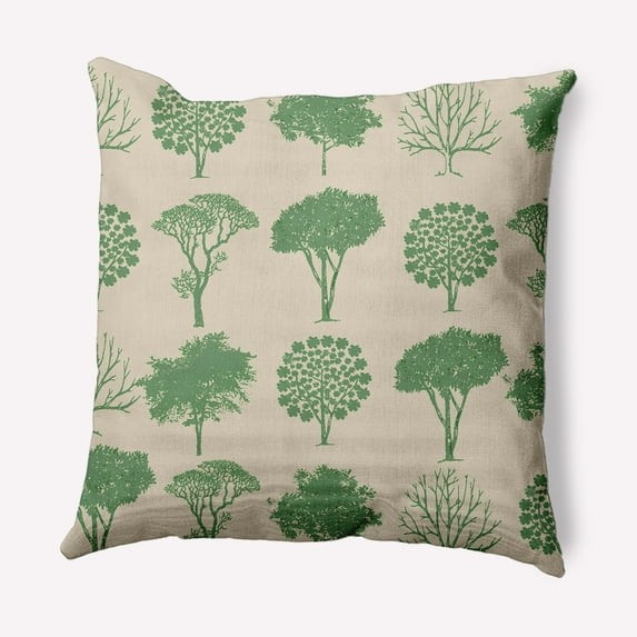 Simply Daisy 20" x 20" Field of Trees Decorative Throw Pillow, Sage
